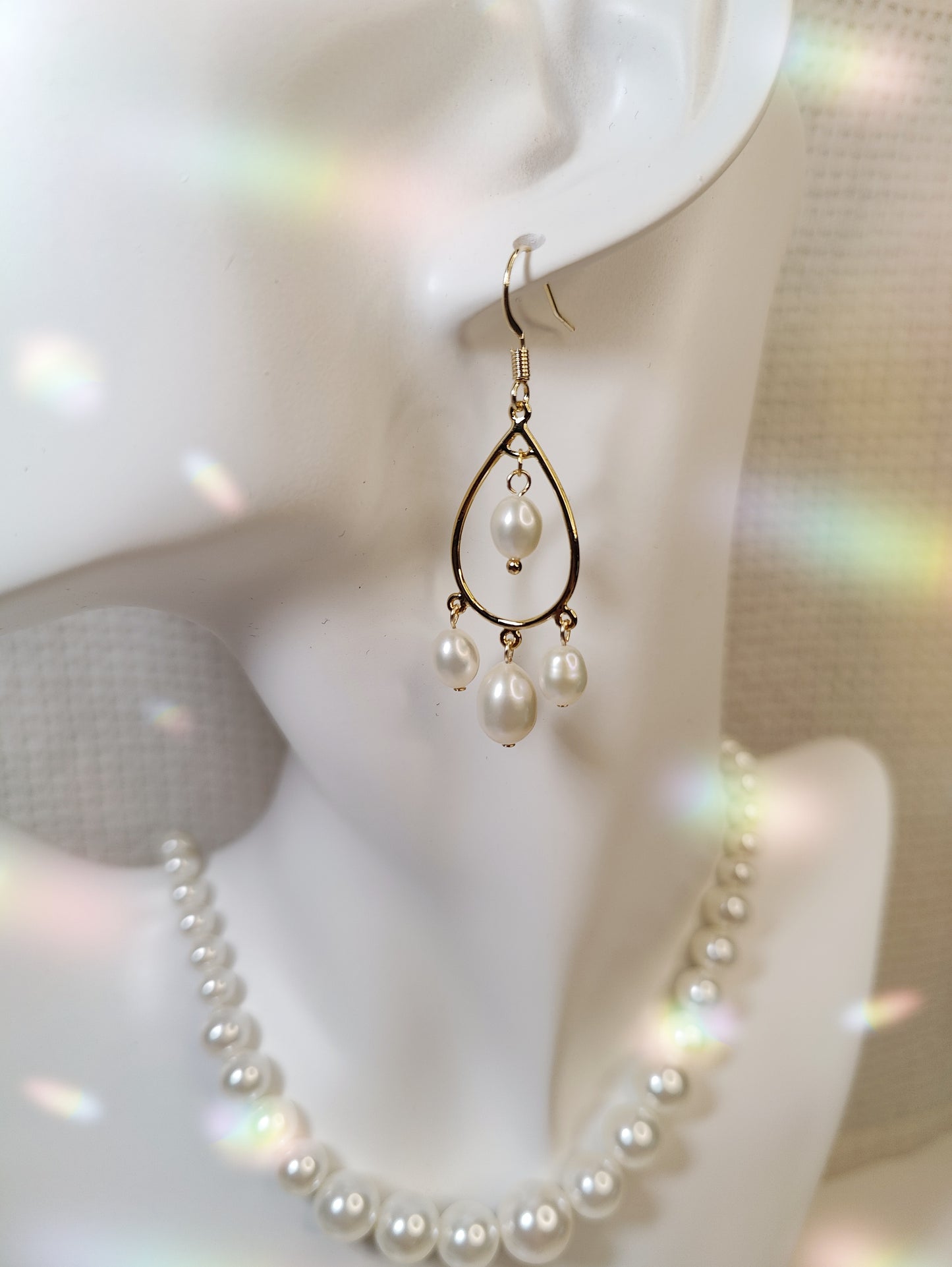 Classic Pearl Drop-Shaped Earrings