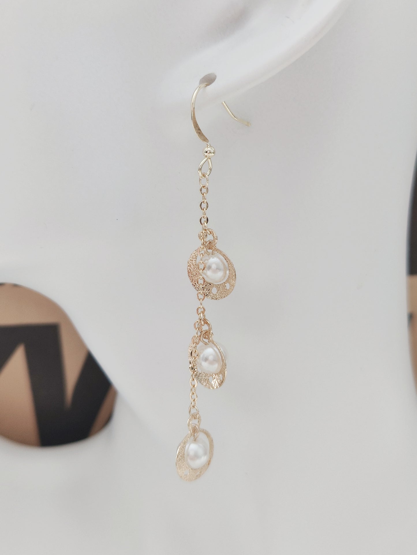 Vintage Pearl Chain Earrings