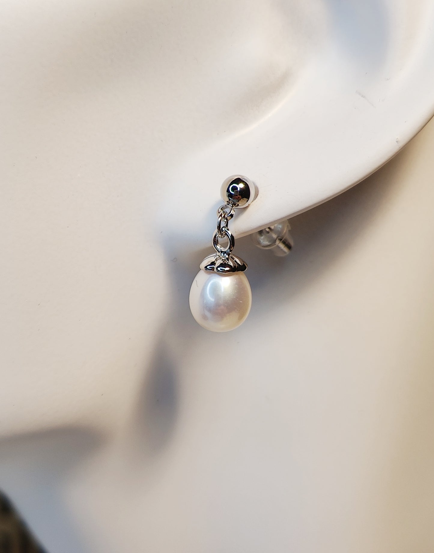 Classic Single Pearl Ball Stud Earrings