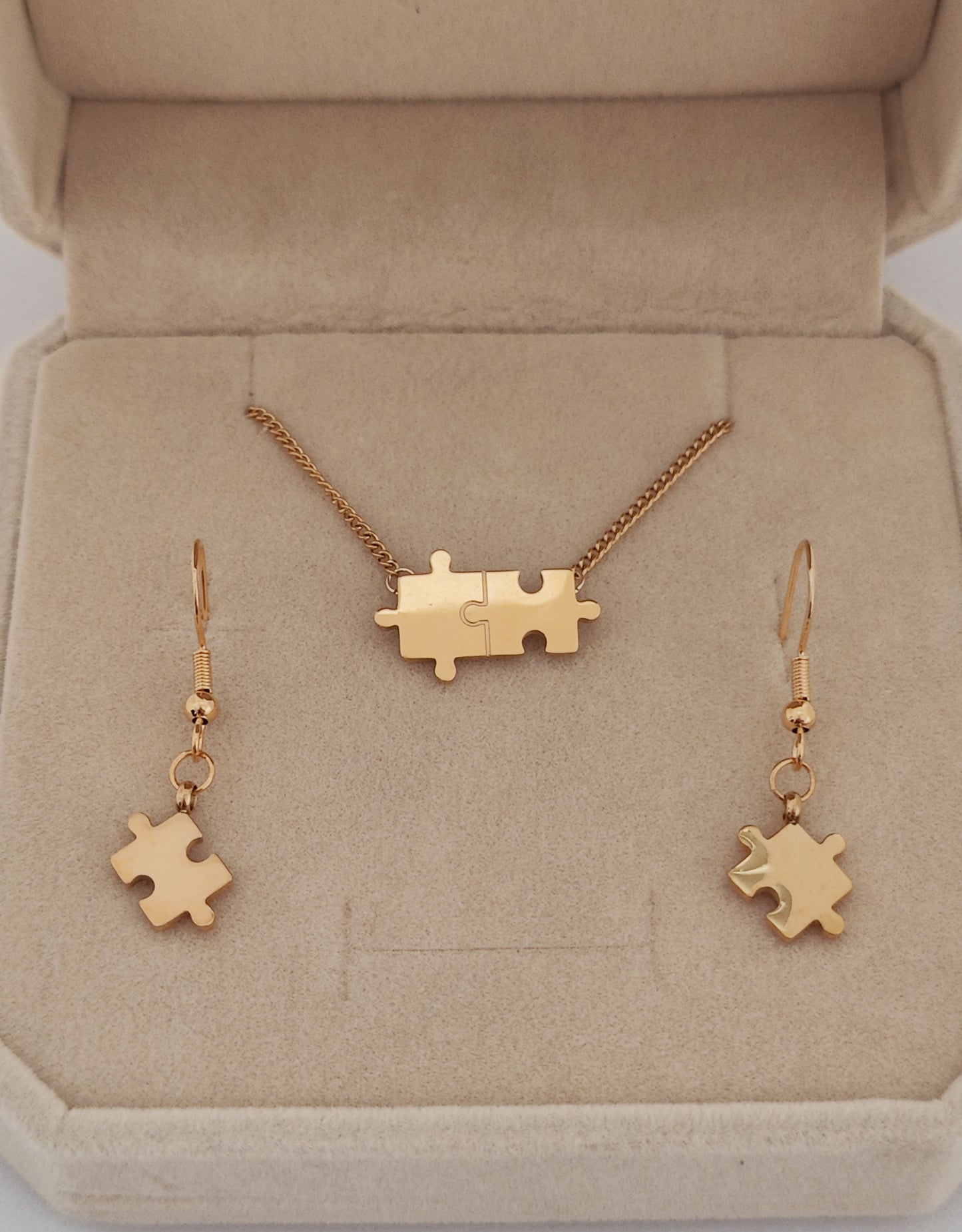 Puzzle Perfection Jewelry Set( Earrings & Necklace)