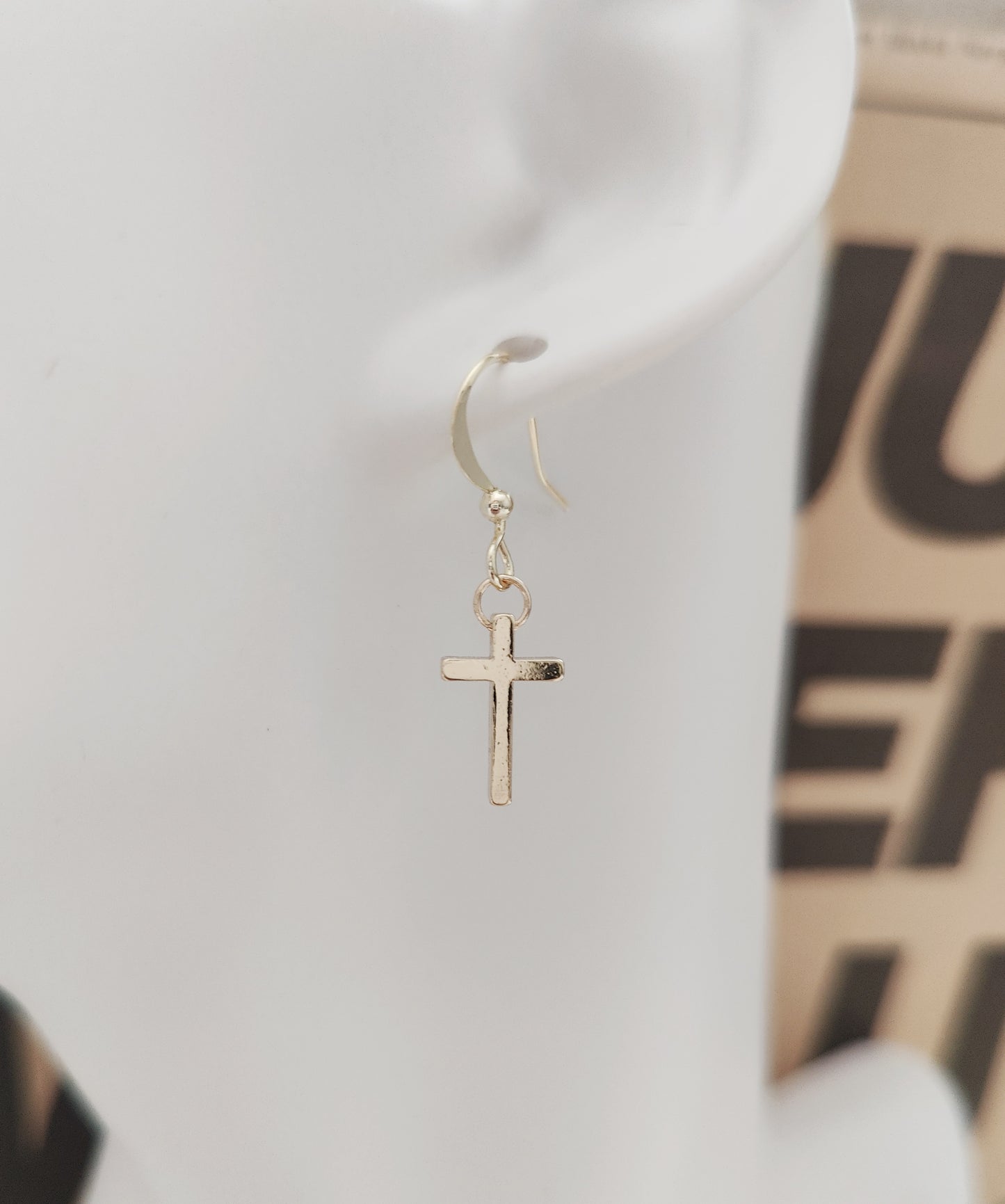 Graceful Cross Pendant Earrings