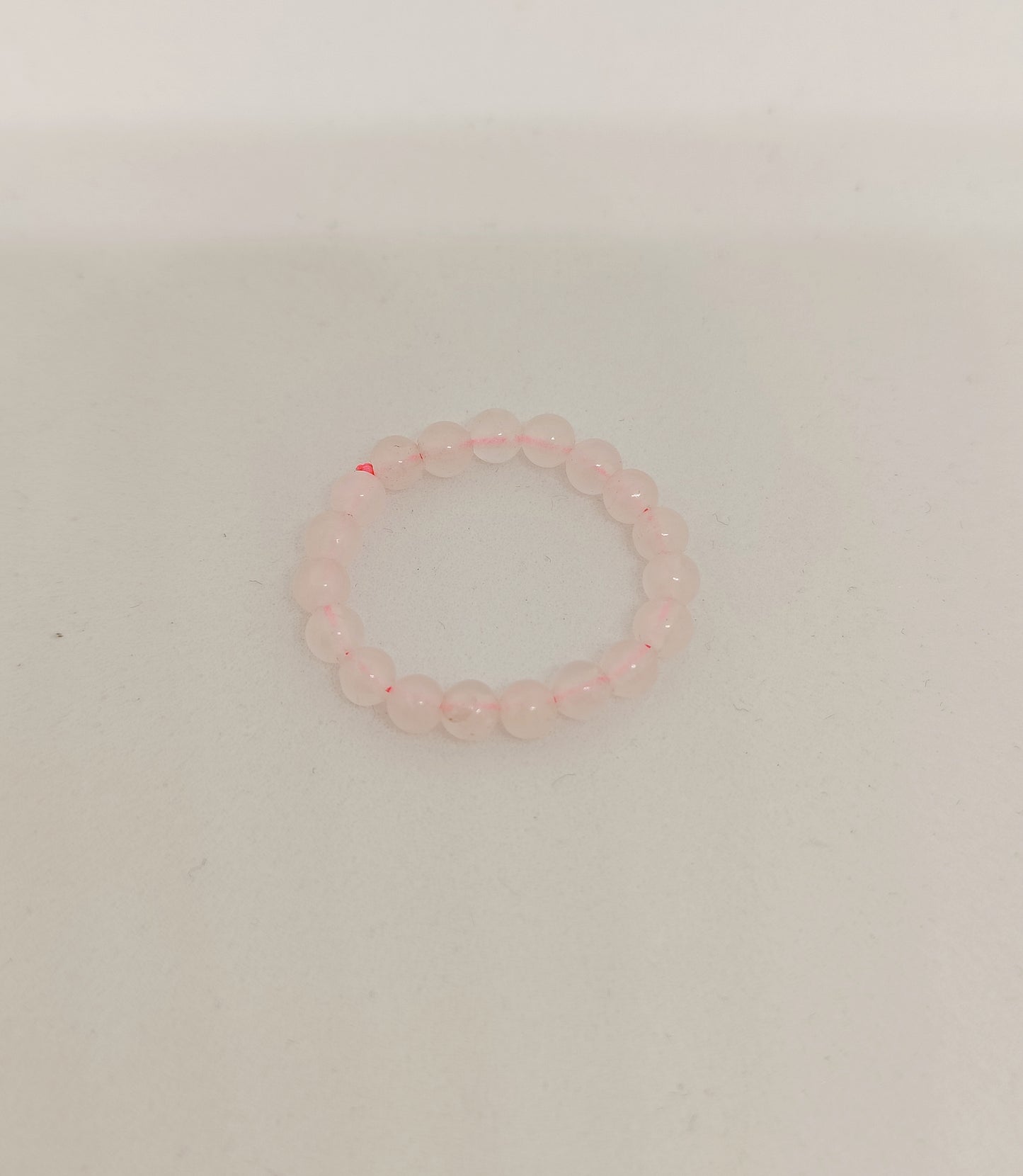 Pink Crystal Bead Ring (Size 54)