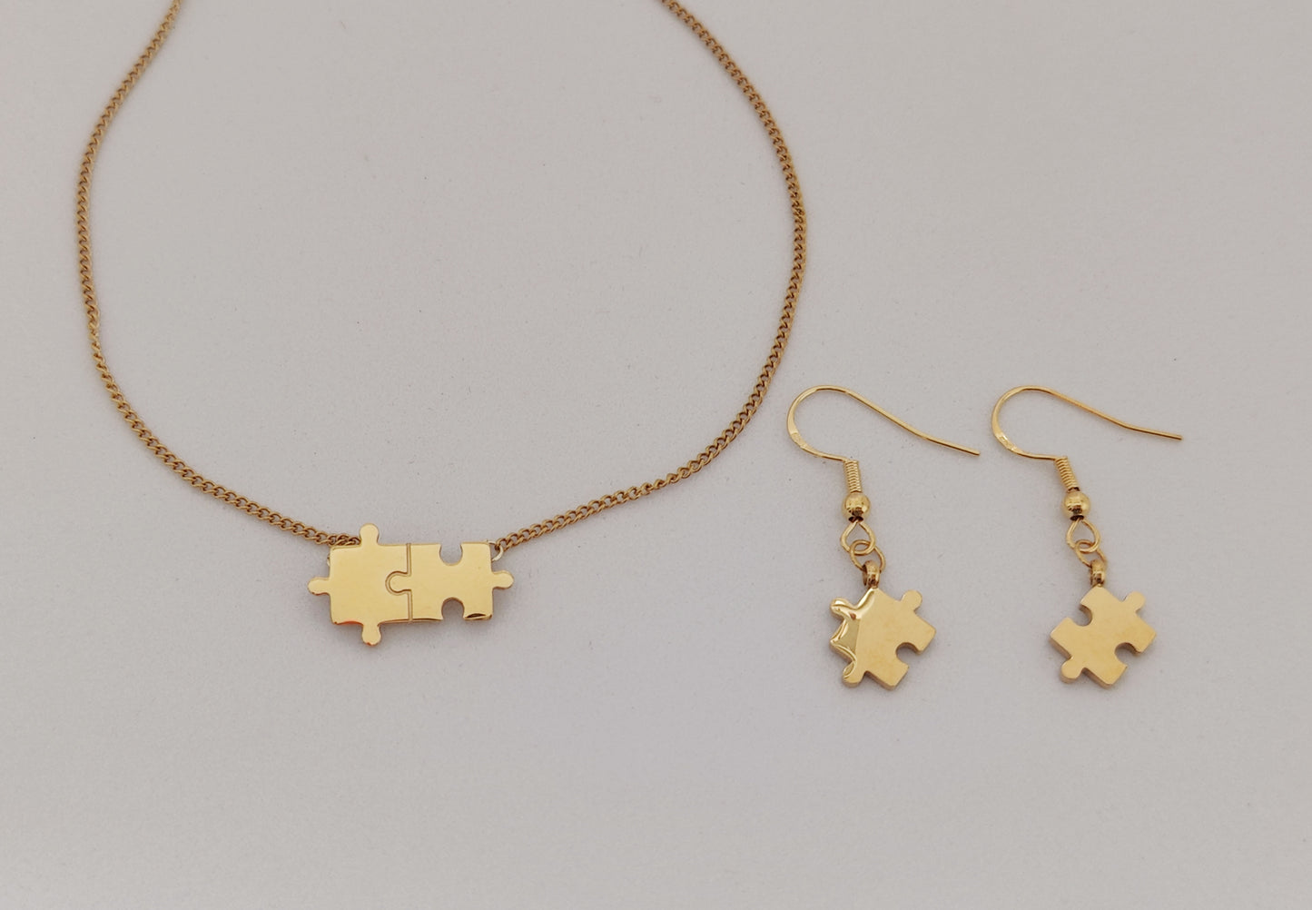 Puzzle Perfection Jewelry Set( Earrings & Necklace)