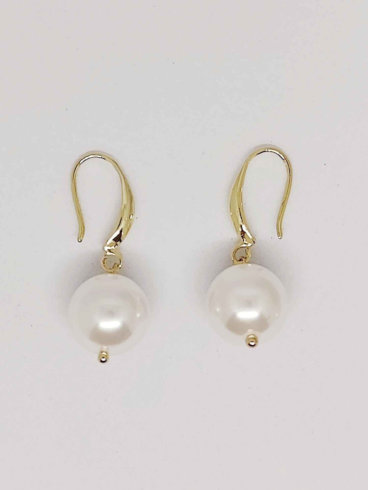 Concise Style Shell-Pearl French Ear Hooks