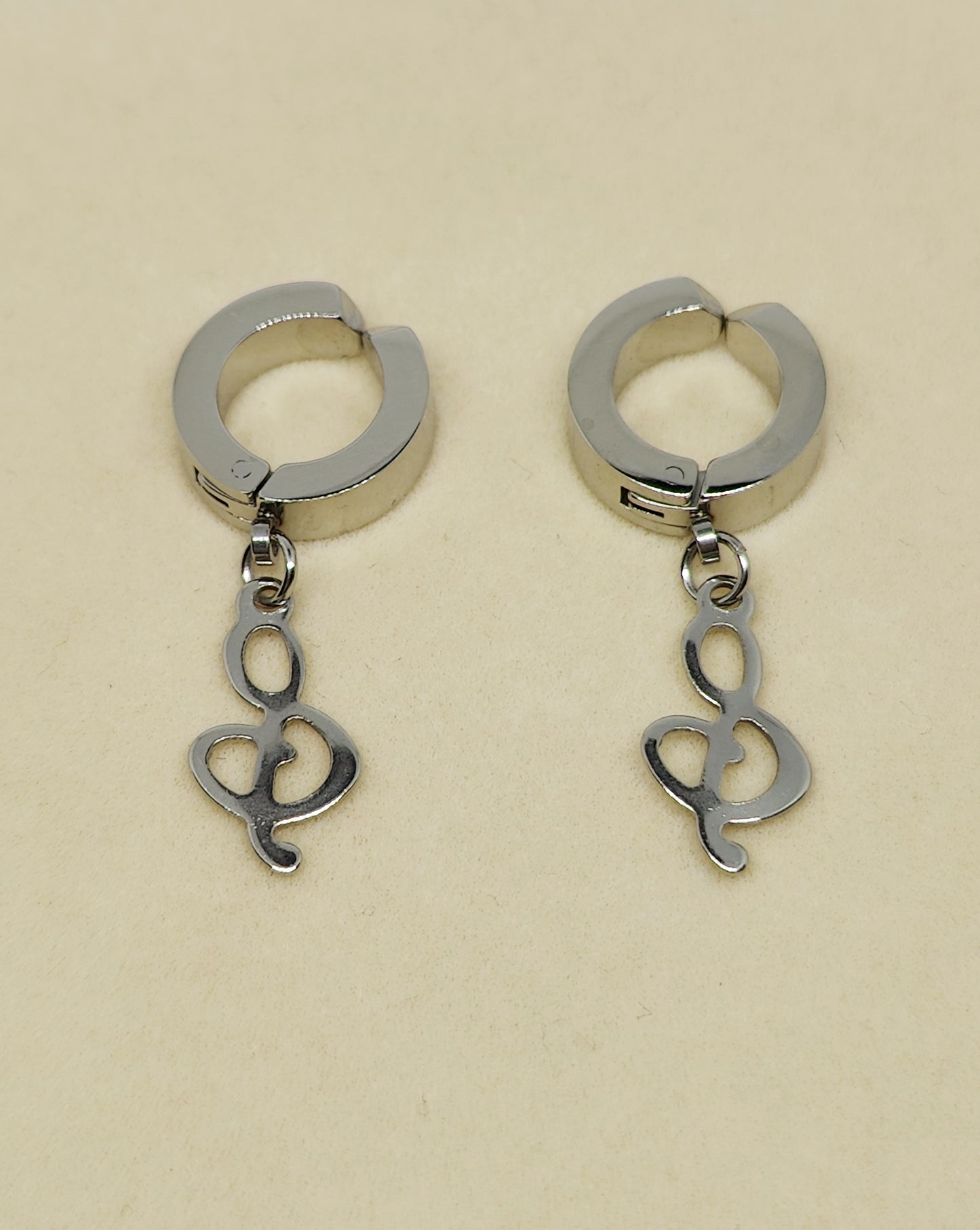 Chic Clip-On Earrings with Musical-Note-Shaped Pendant