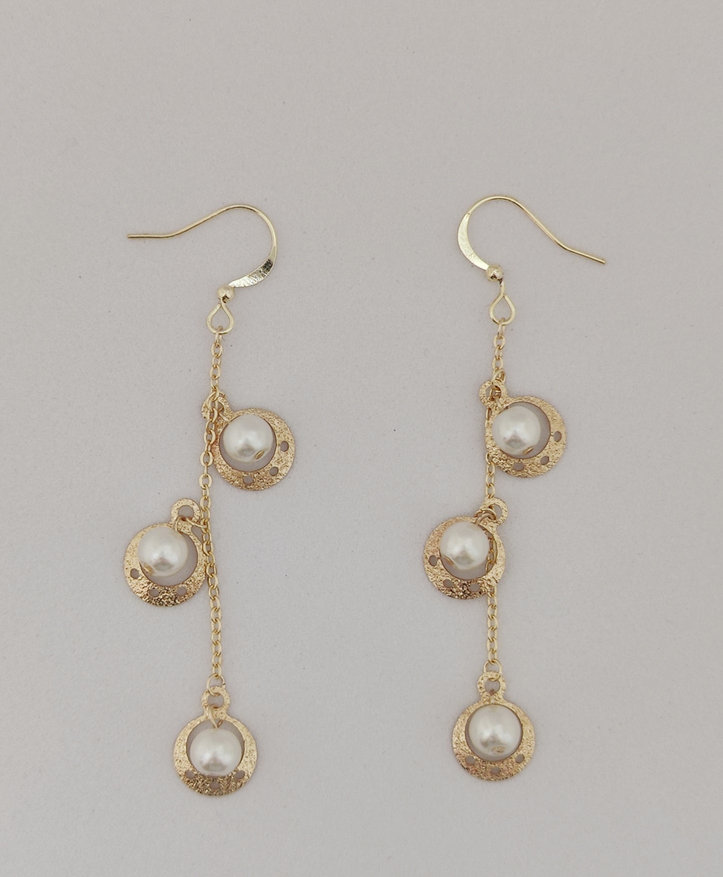 Vintage Pearl Chain Earrings