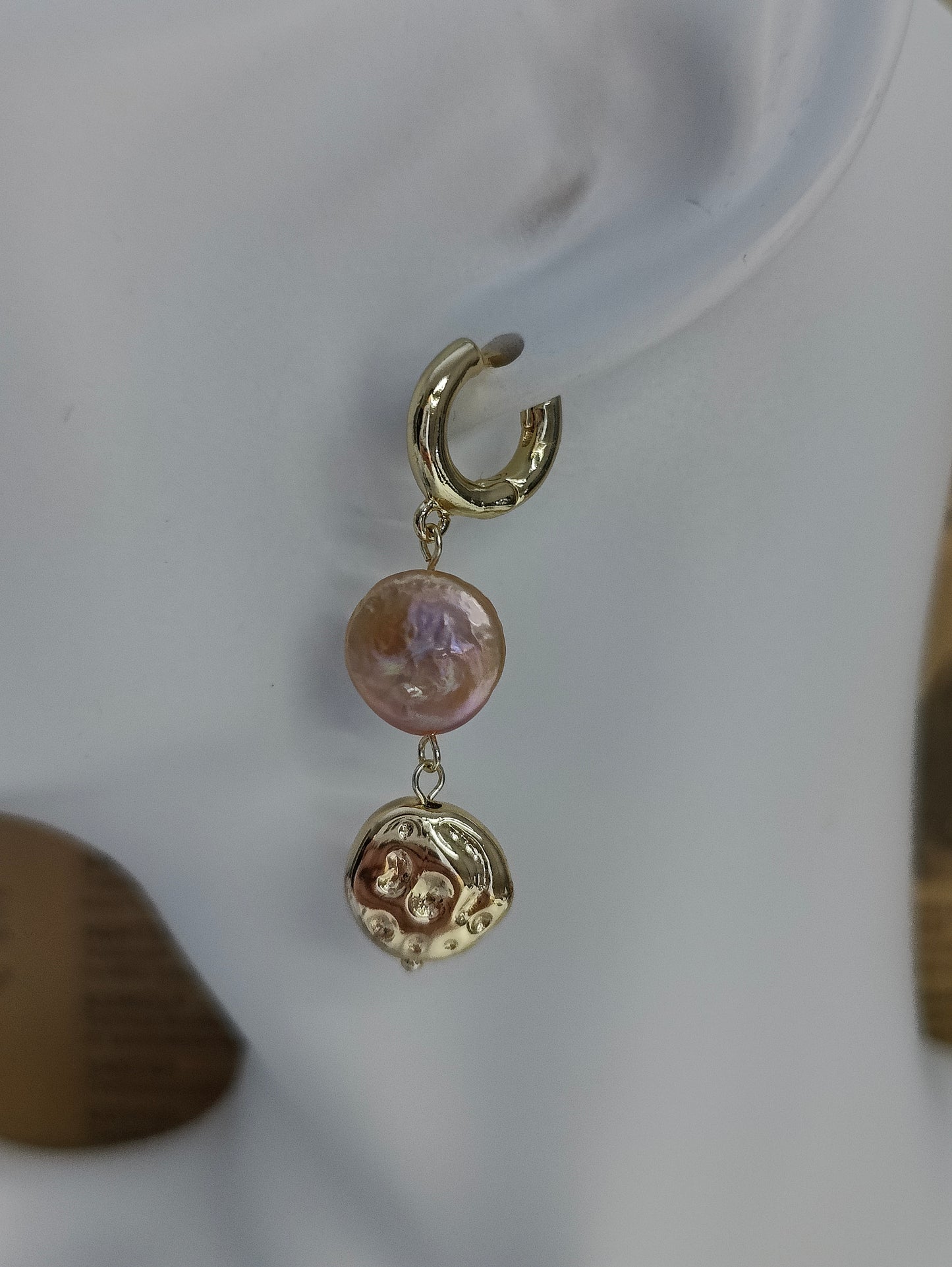 Rosy Delight Pearl Earrings