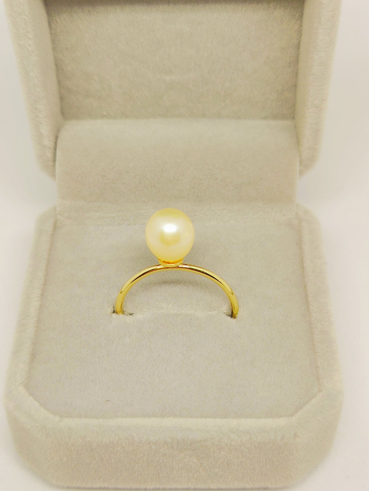 Multicolor Freshwater Pearl Gold-Plated Copper Rings Set (Size Adjustable)