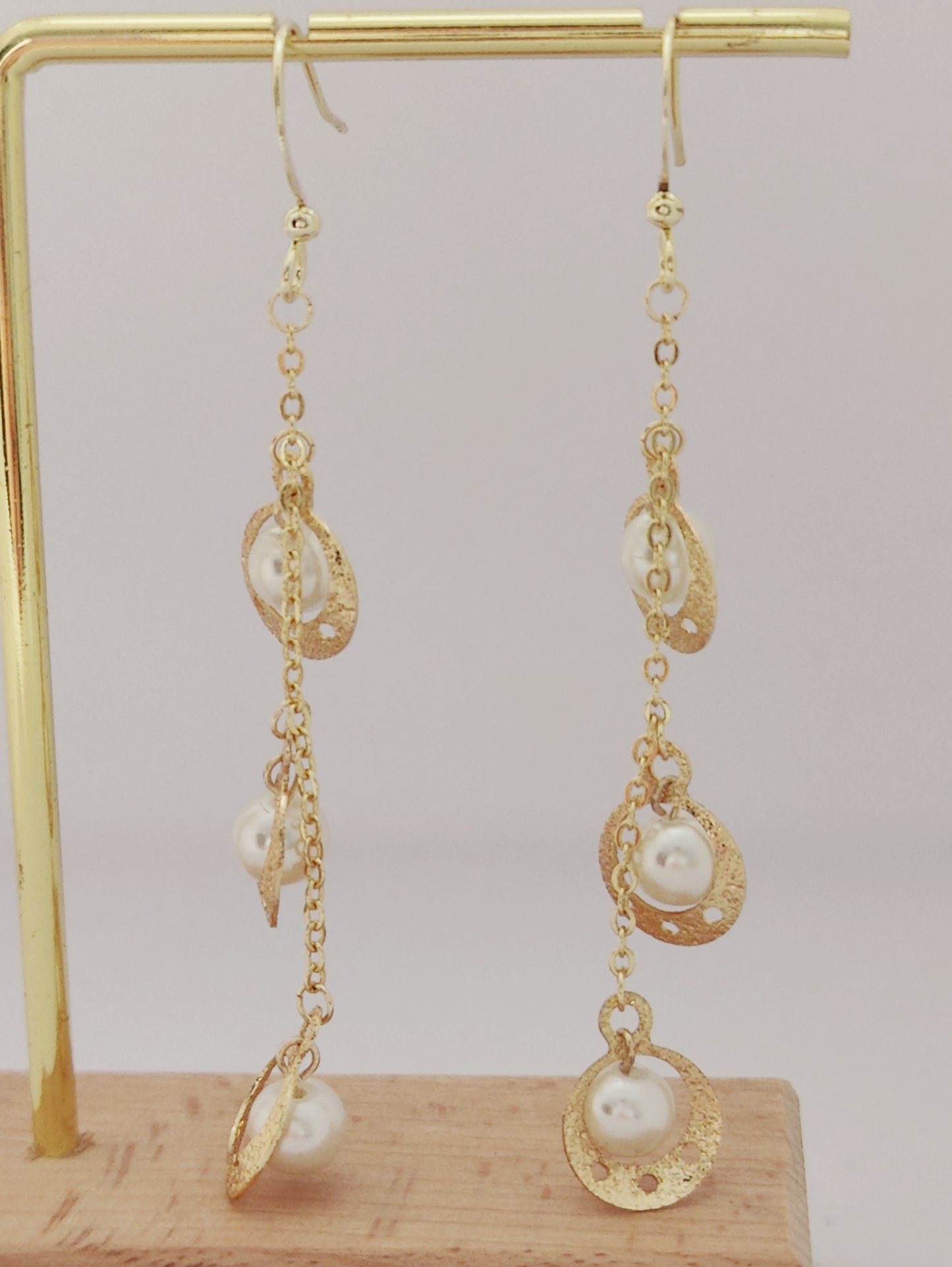 Vintage Pearl Chain Earrings