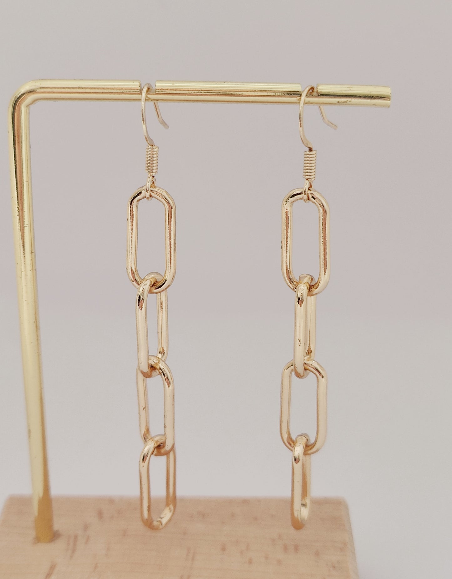 Oval Hoop Cascade Drop Earrings