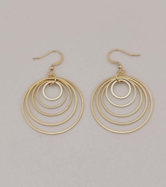 Cascading Hoops Statement Earrings