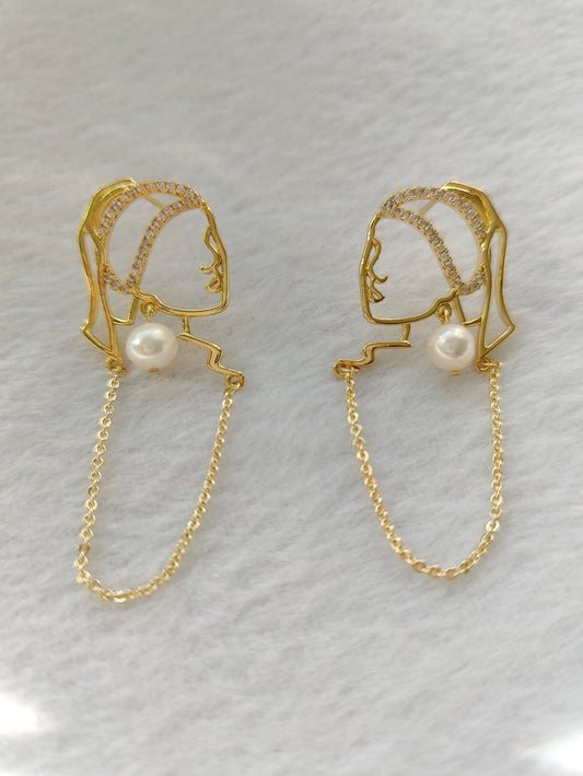 Gallery Pearl Charm Earrings