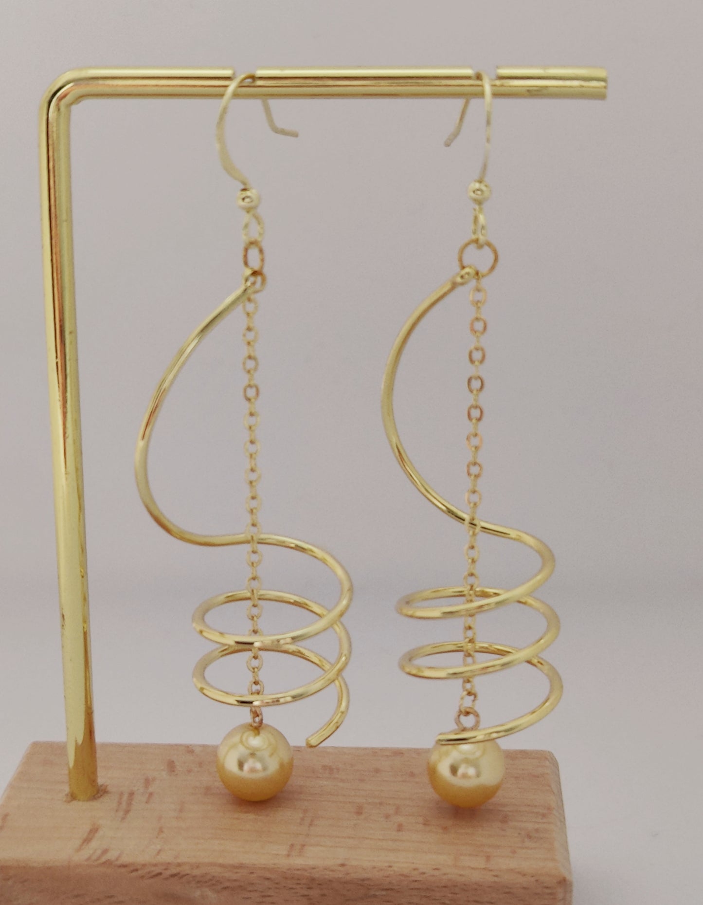 Spiral Pearl Cascade Earrings