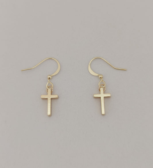 Graceful Cross Pendant Earrings