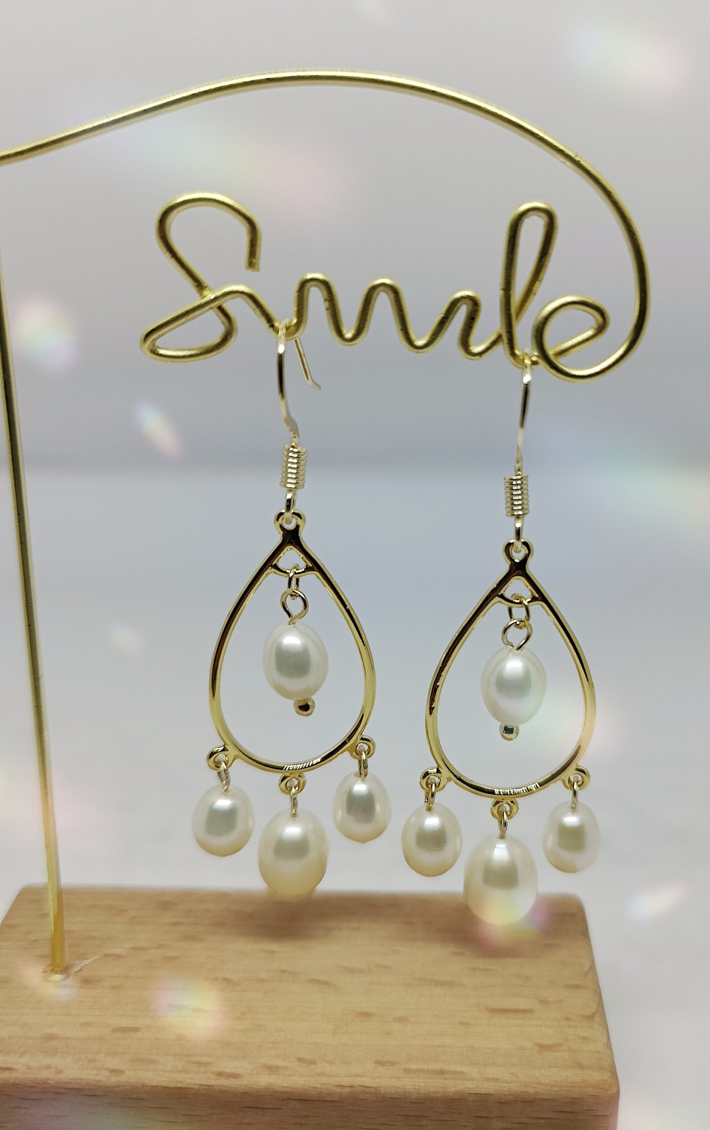 Classic Pearl Drop-Shaped Earrings