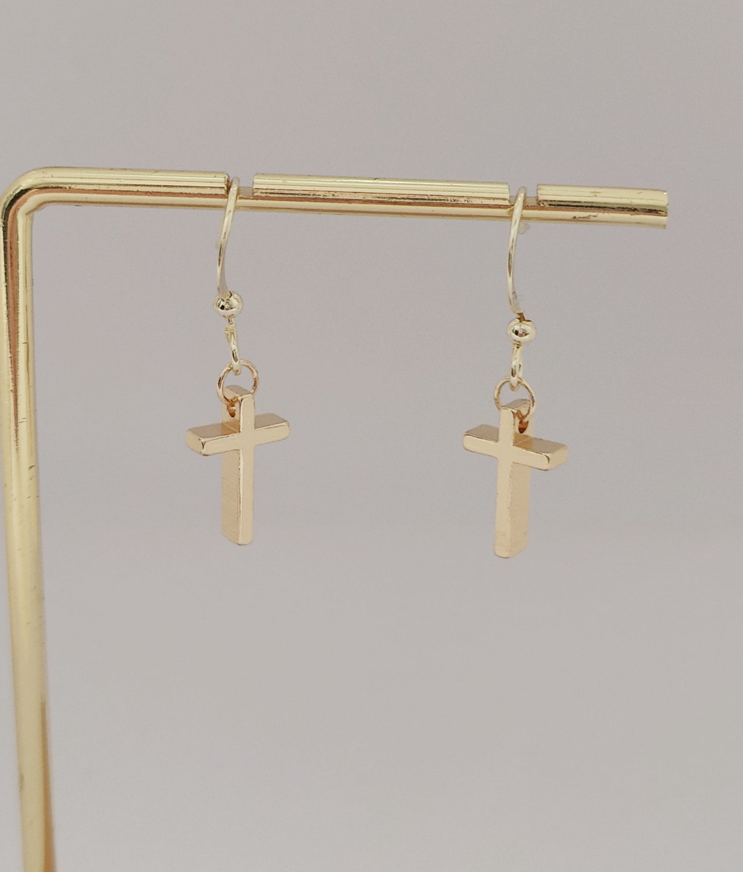 Graceful Cross Pendant Earrings