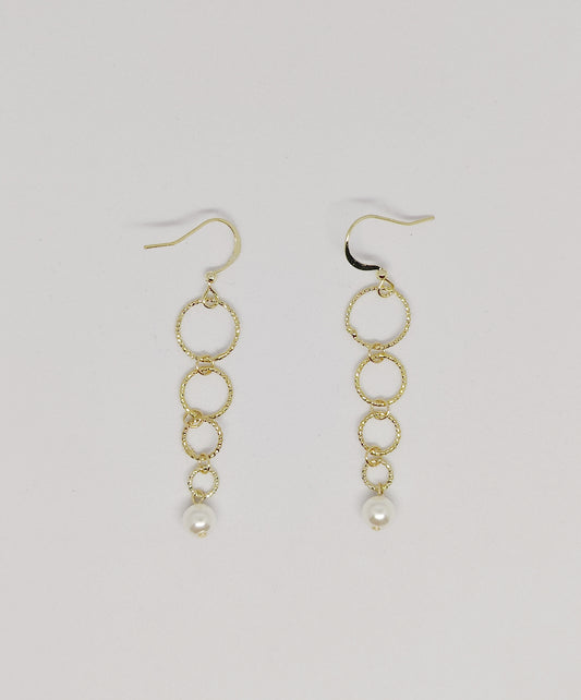 Gradient Harmony Shell-Pearl Earrings